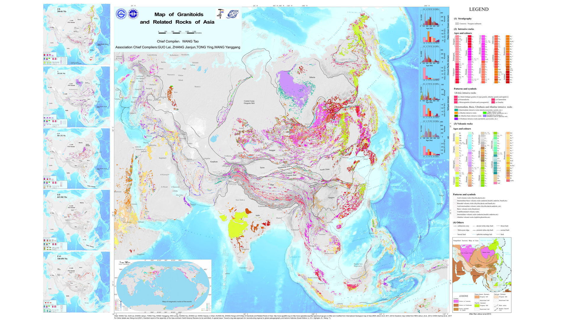 Map of Granitoids and Related Rocks of Asia 